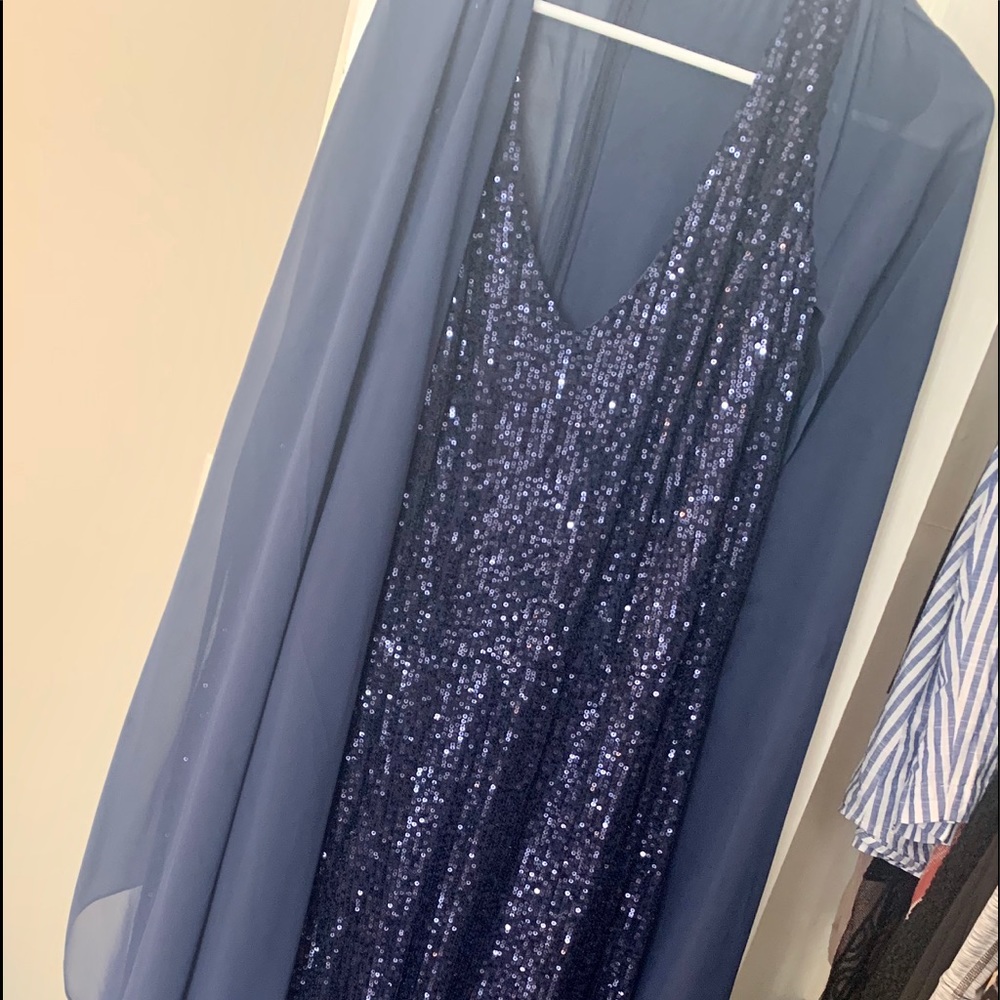 Sequined formal cocktail dress